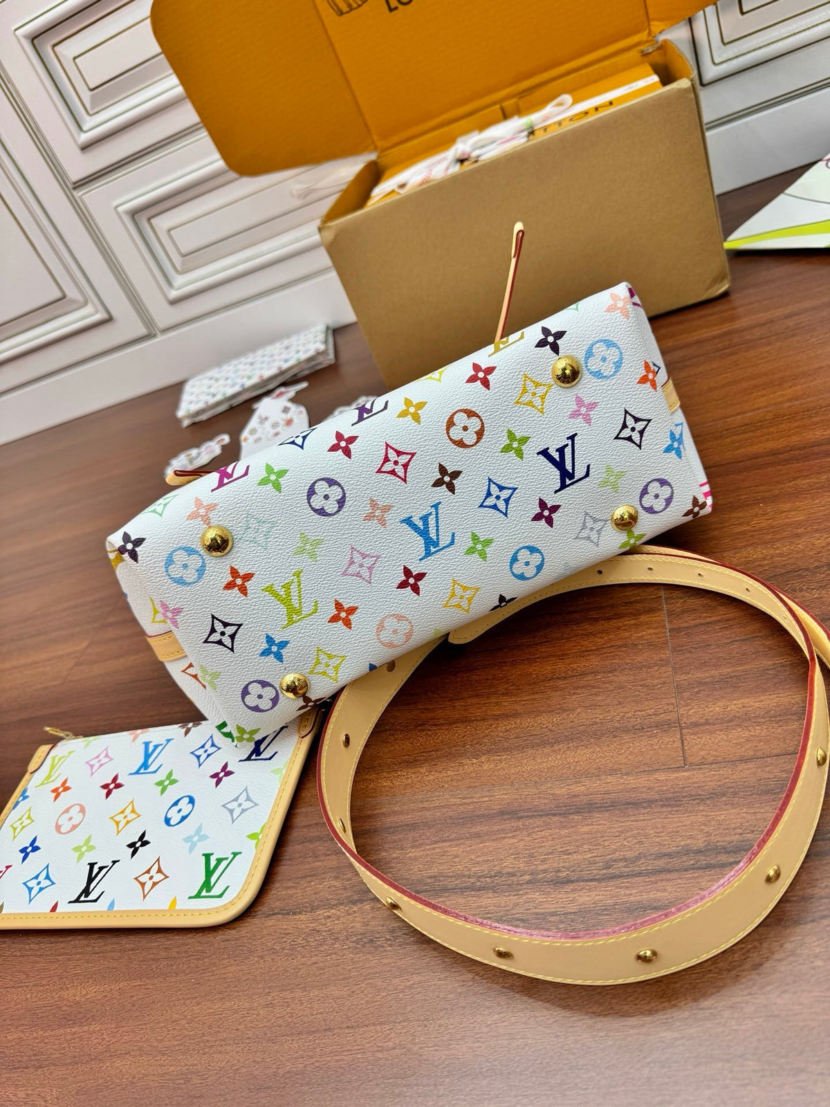 Louis Vuitton x Takashi Murakami CarryAll PM bag