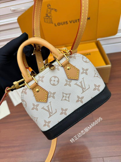 Louis Vuitton Nano Alma handbag in Monogram Dune canvas