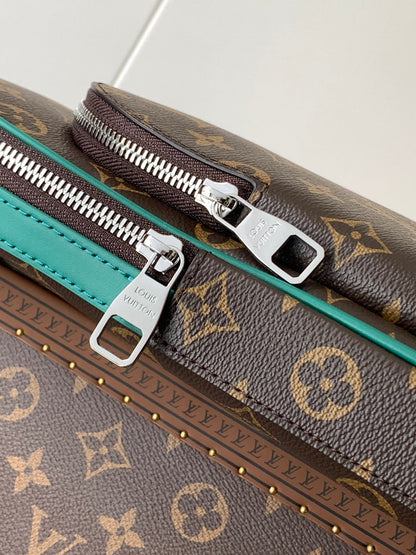LV AVENUE SLINGBAG 31 IN BROWN MIX GREEN DAMIER GRAPHITE CANVAS