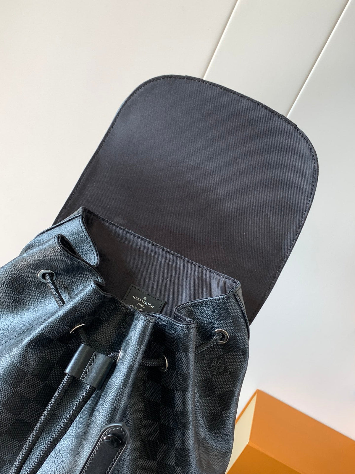 CHRISTOPHER MM BACKPACK 47 IN BLACK DAMIER GRAPHITE CANVAS