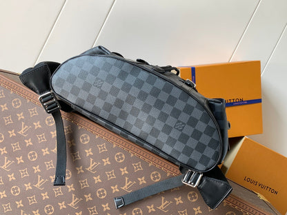 CHRISTOPHER MM BACKPACK 47 IN BLACK DAMIER GRAPHITE CANVAS