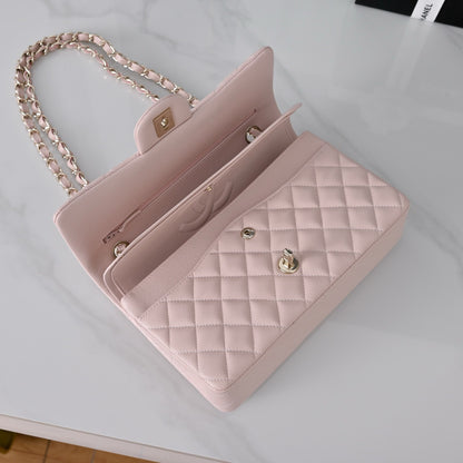 Chanel Classic Flap Medium Light Pink Sliver Hardware
