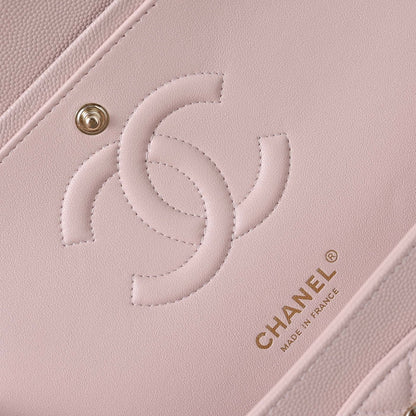 Chanel Classic Flap Medium Light Pink Sliver Hardware