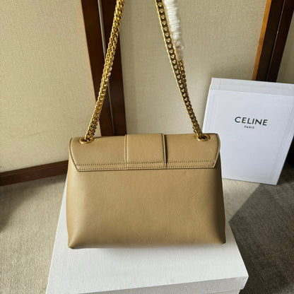 MEDIUM CELINE VICTOIRE BAG 25 IN CAMEL GOLD CALFSKIN