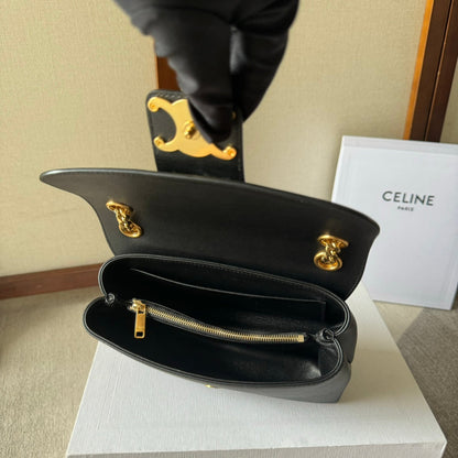MEDIUM CELINE VICTOIRE BAG 23 IN BLACK CALFSKIN