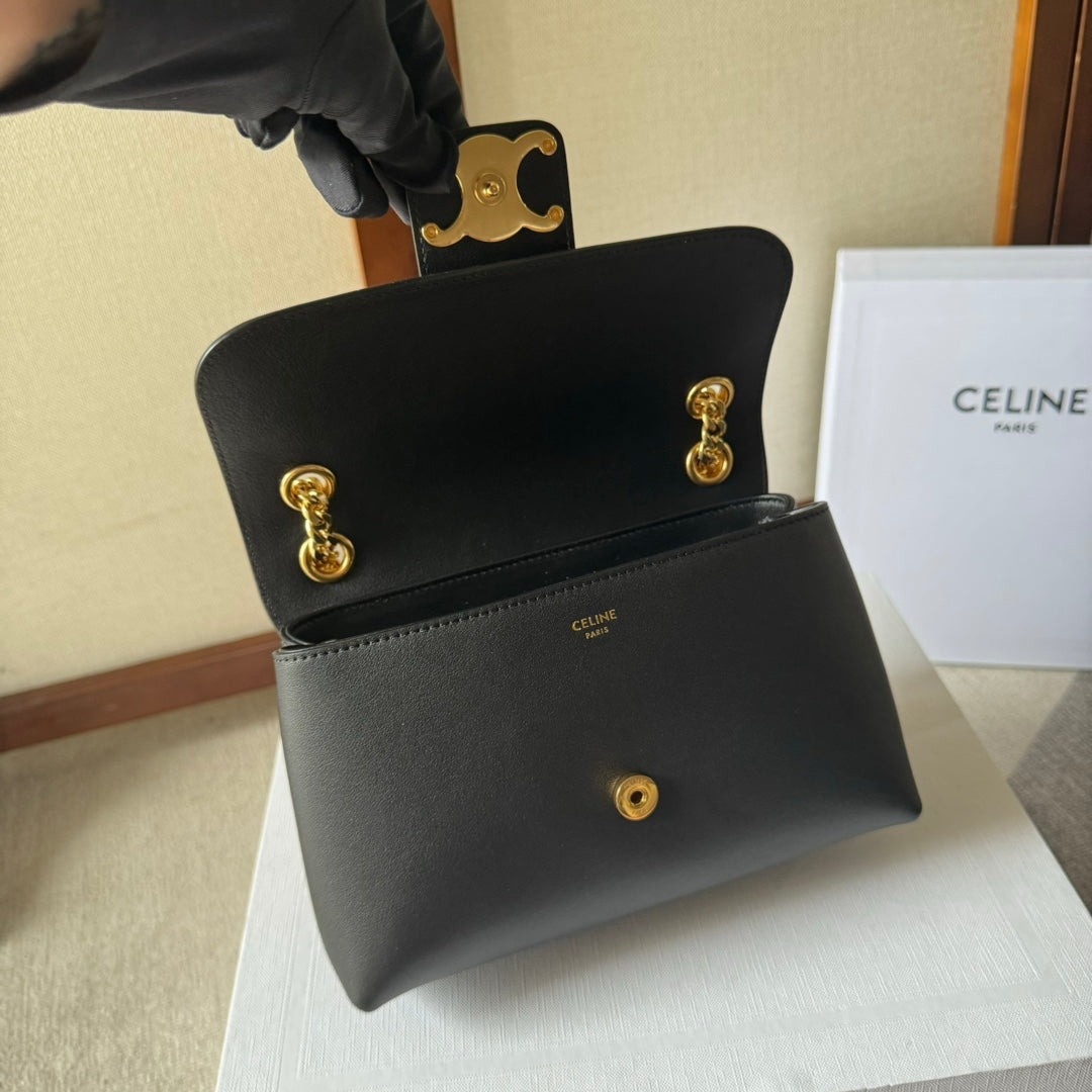 MEDIUM CELINE VICTOIRE BAG 23 IN BLACK CALFSKIN