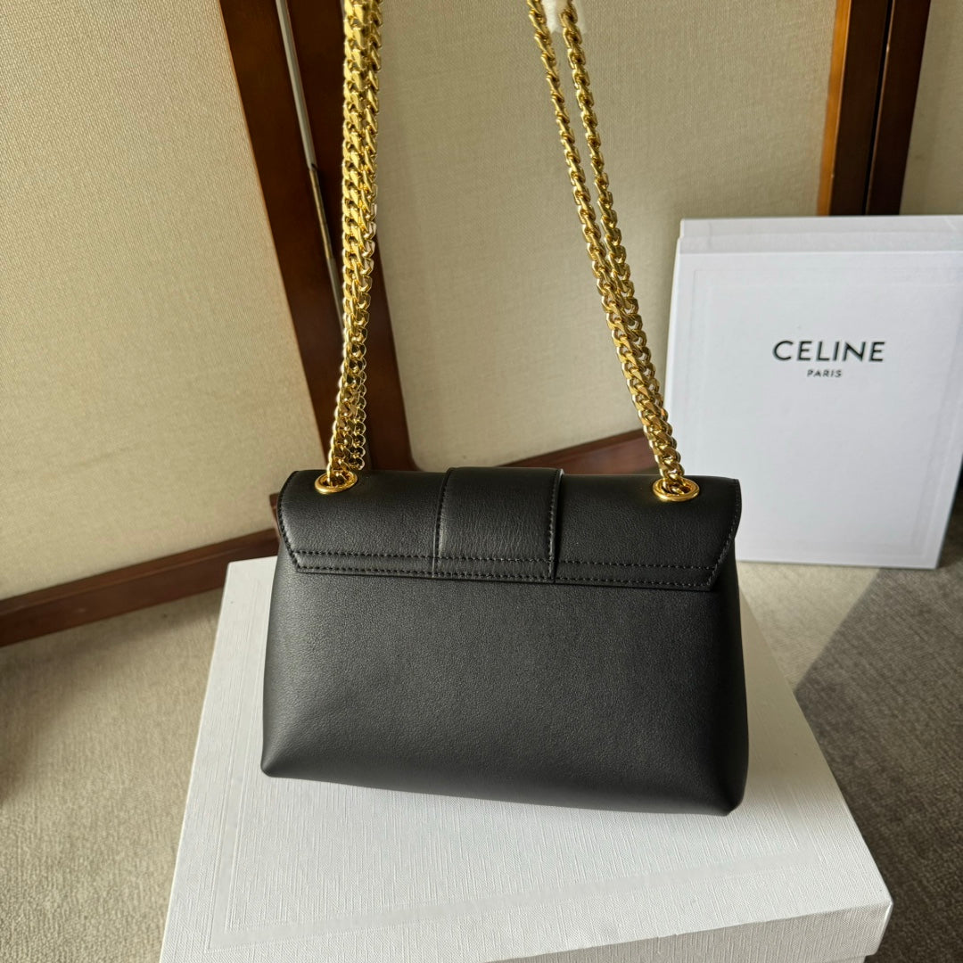 MEDIUM CELINE VICTOIRE BAG 23 IN BLACK CALFSKIN