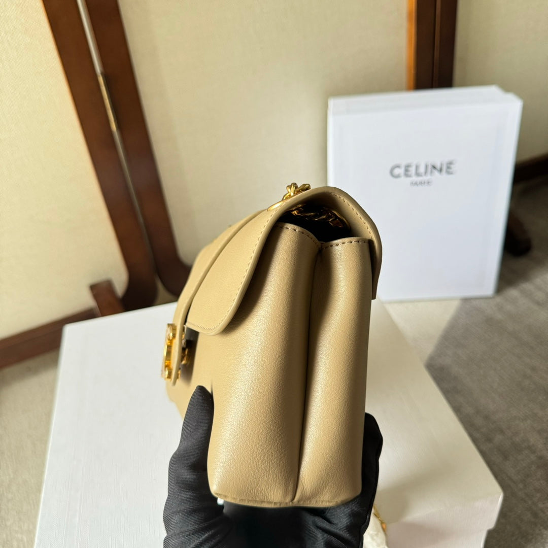 MEDIUM CELINE VICTOIRE BAG 23 IN CAMEL GOLD CALFSKIN
