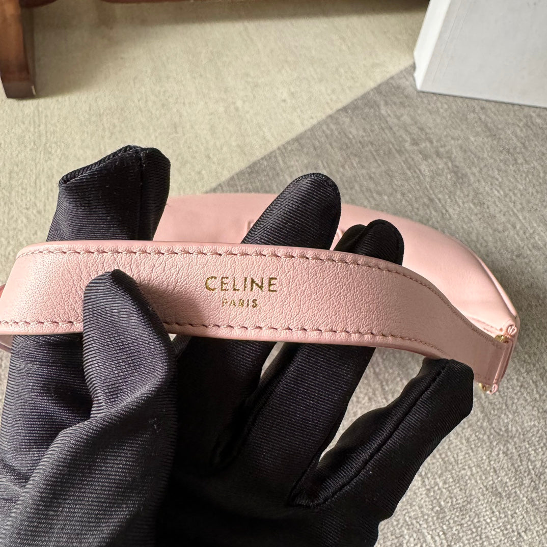 MEDIUM AVA TRIOMPHE BAG 23 IN LIGHT PINK SMOOTH CALFSKIN GOLD HARDWARE