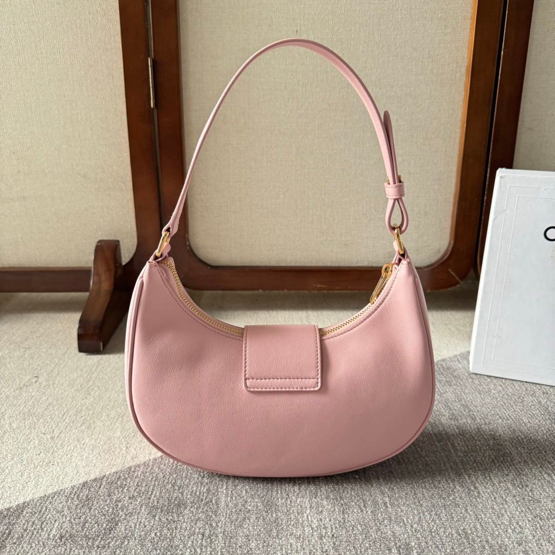 MEDIUM AVA TRIOMPHE BAG 23 IN LIGHT PINK SMOOTH CALFSKIN GOLD HARDWARE