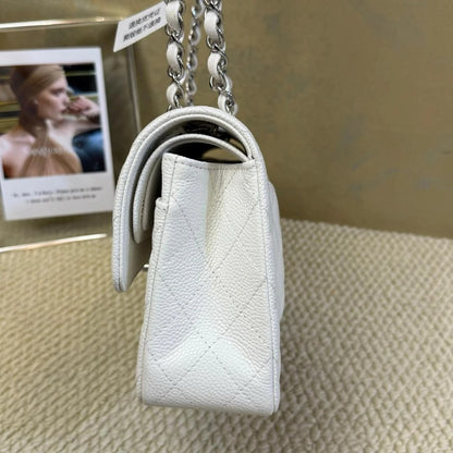 Chanel classic flap white small