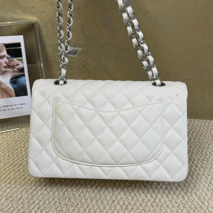 Chanel classic flap white small