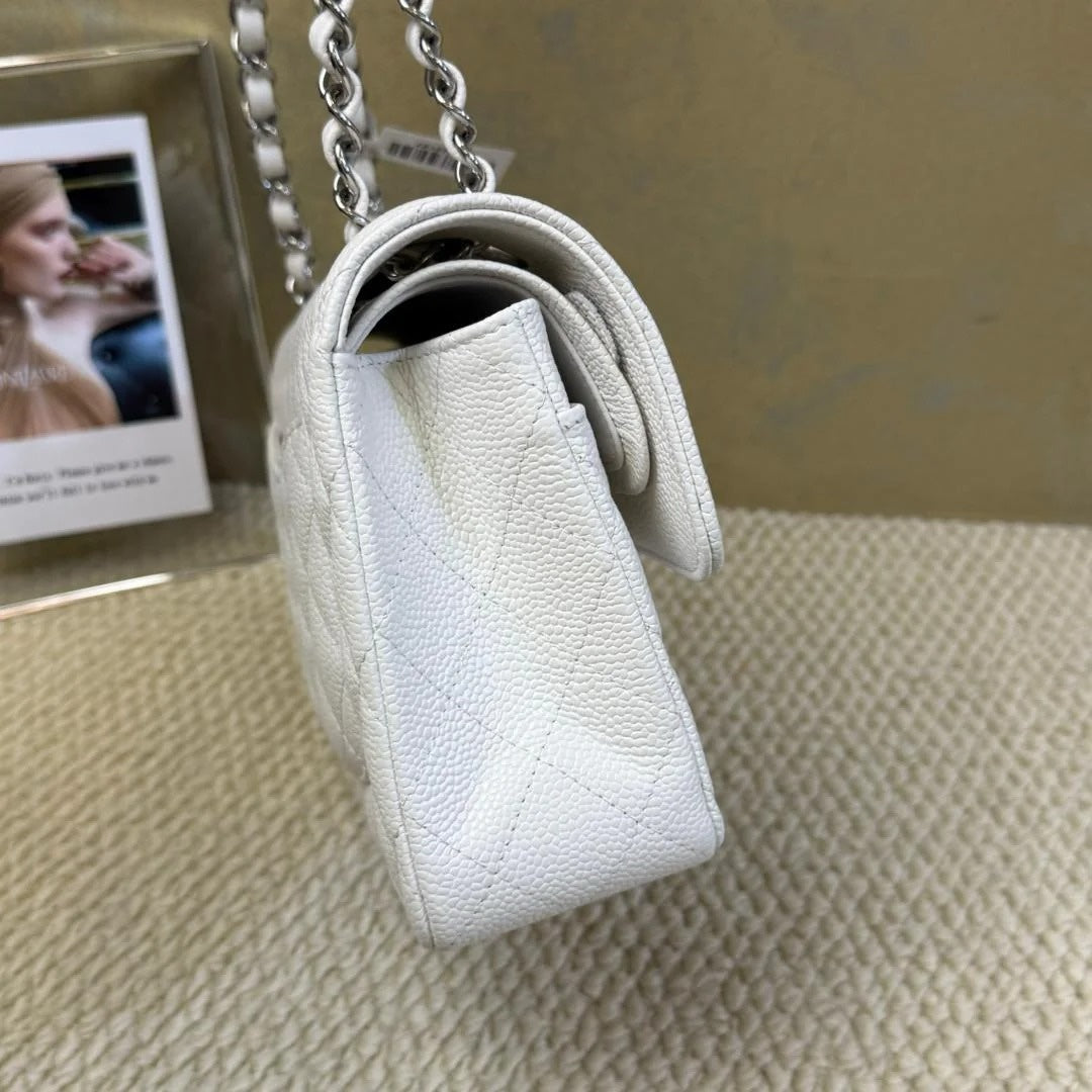 Chanel classic flap white small