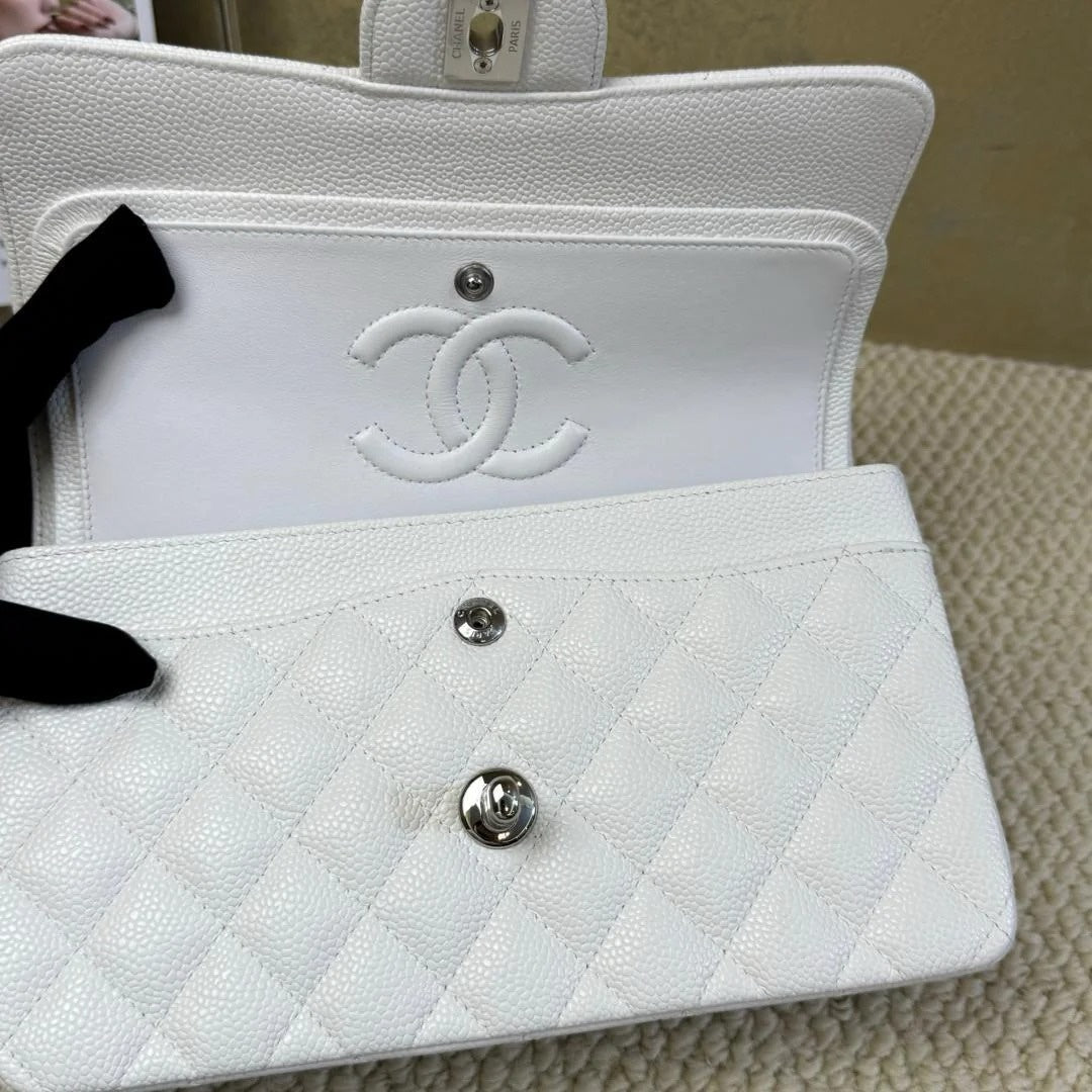 Chanel classic flap white small