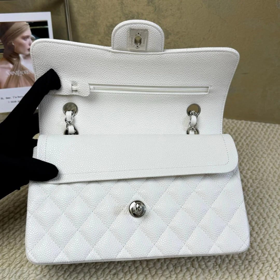 Chanel classic flap white small