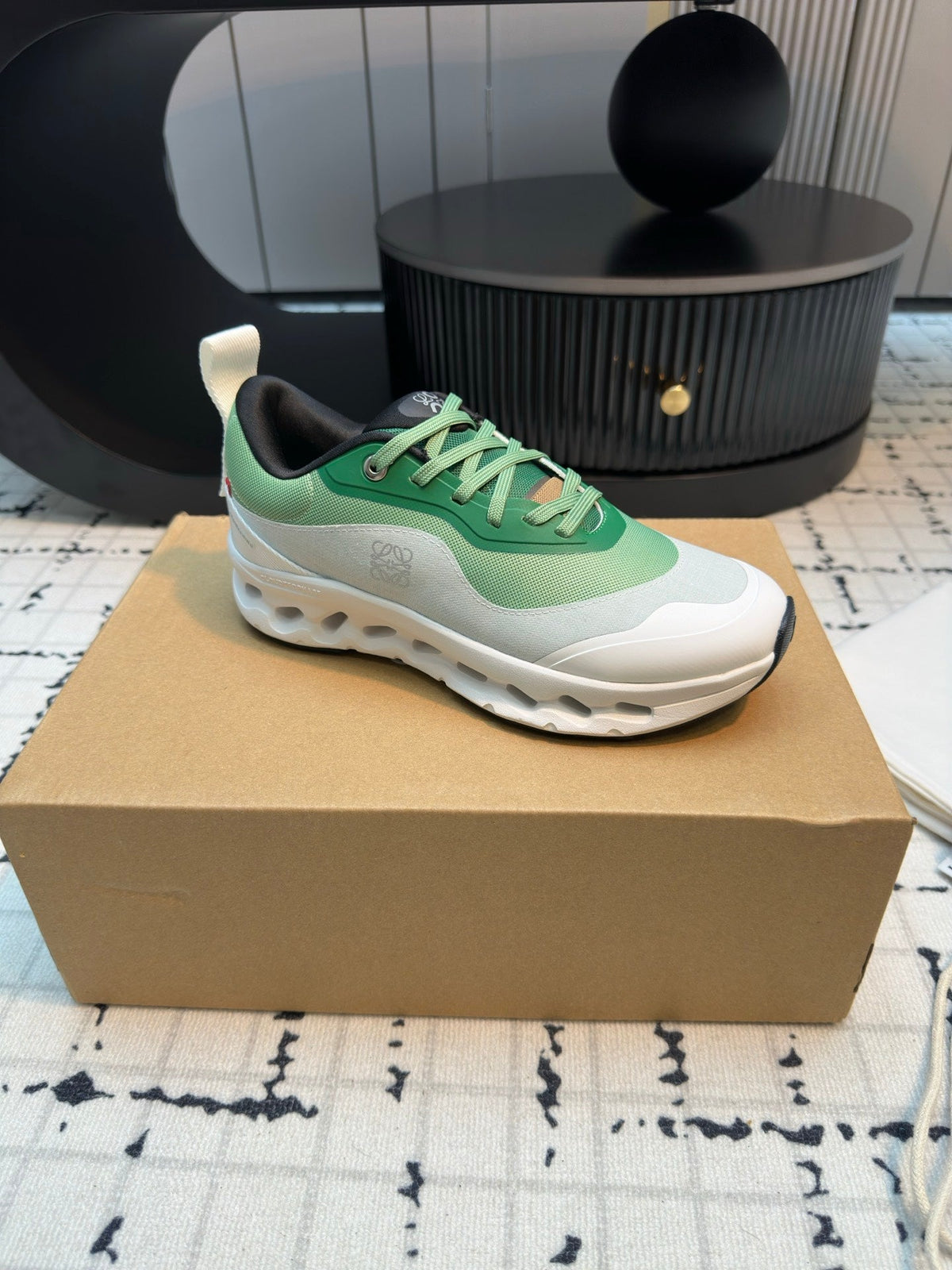 LW CLOUDTILT 2.0 SNEAKER WHITE AND GREEN POLYESTER