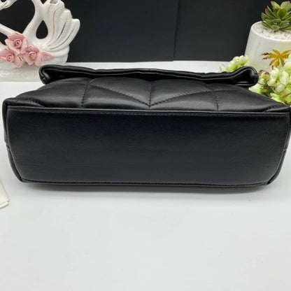 Saint Laurent Small Loulou Puffer shoulder bag in black with Chain Strap