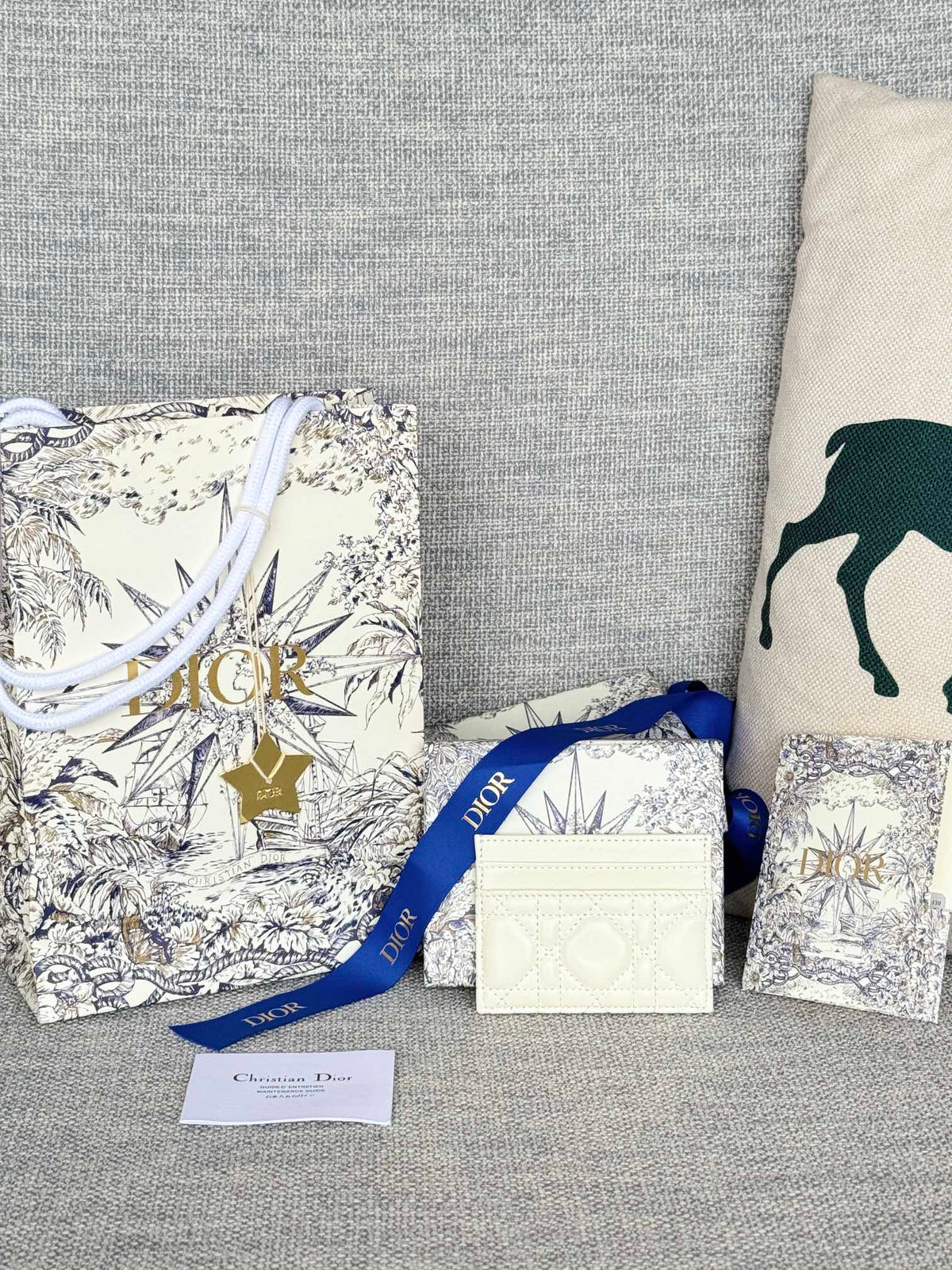 CARO FREESIA CARD HOLDER 10 IN WHITE CANNAGE CALFSKIN