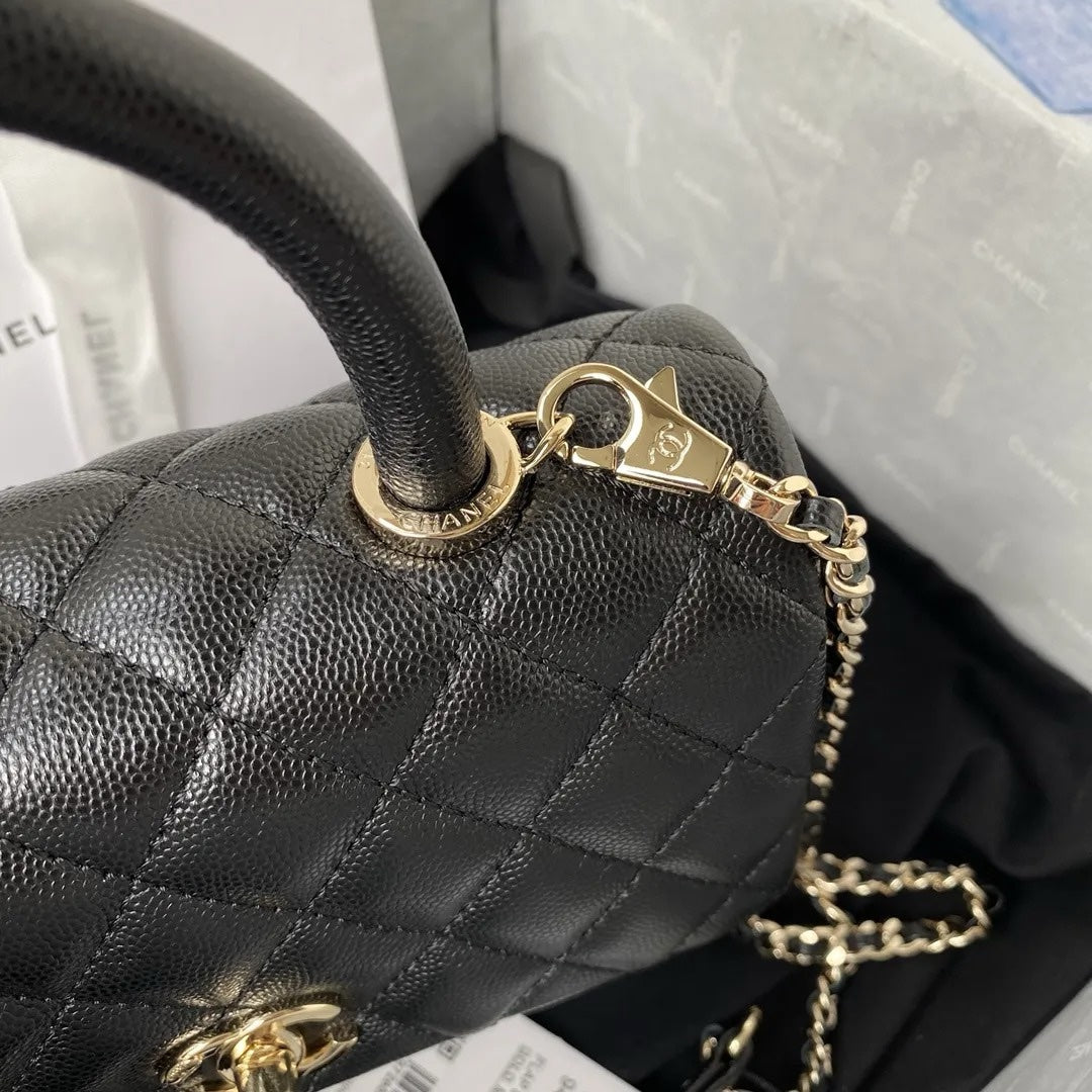 Chanel Coco Small Black with Gold Hardware