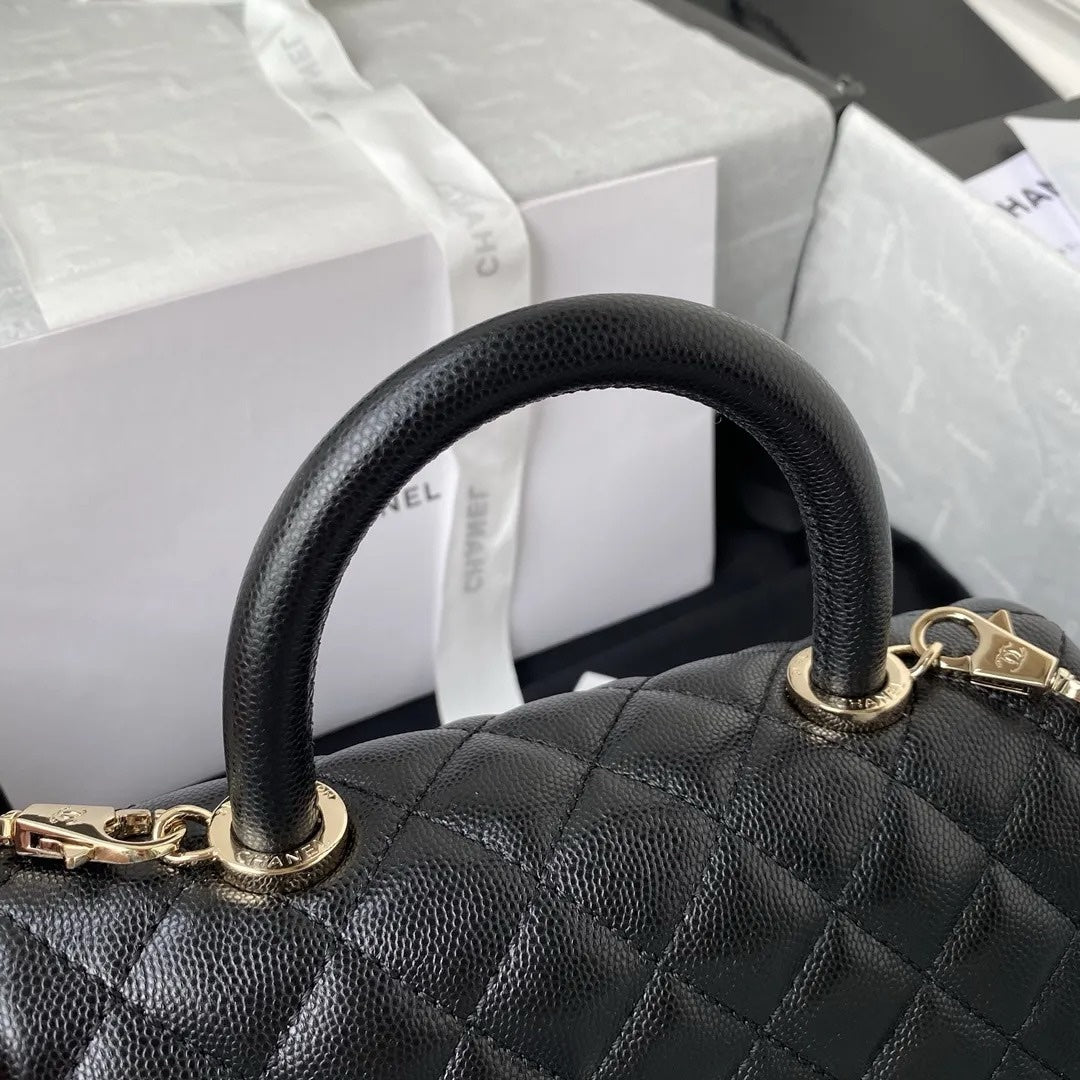 Chanel Coco Small Black with Gold Hardware