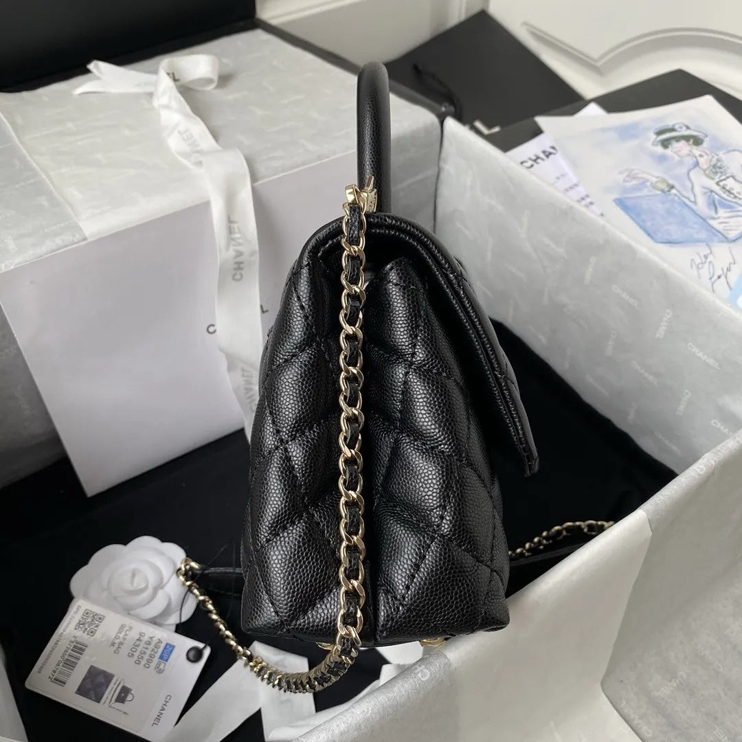 Chanel Coco Small Black with Gold Hardware