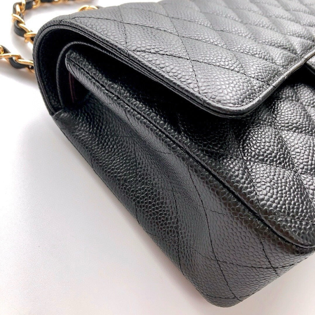 Chanel Classic Flap 25.5 Black Gold Hardware 187 factory