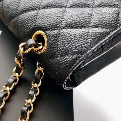 Chanel Classic Flap 25.5 Black Gold Hardware 187 factory