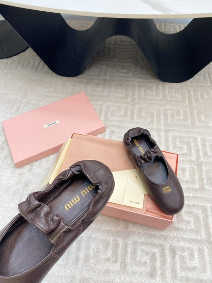 MARY JANE FLATS IN ESPRESSO SMOOTH LAMBSKIN