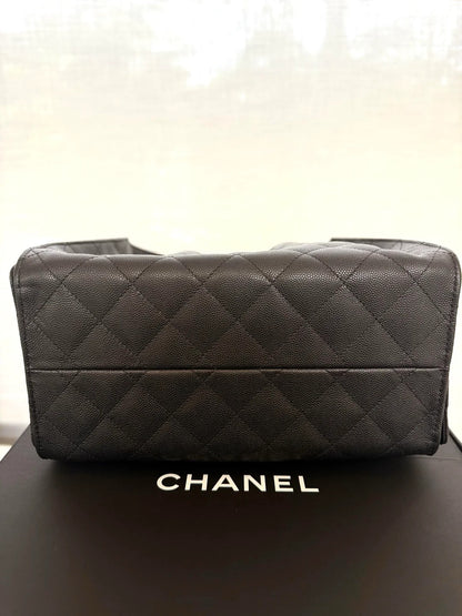 Chanel 25 Small Black Sliver Hardware
