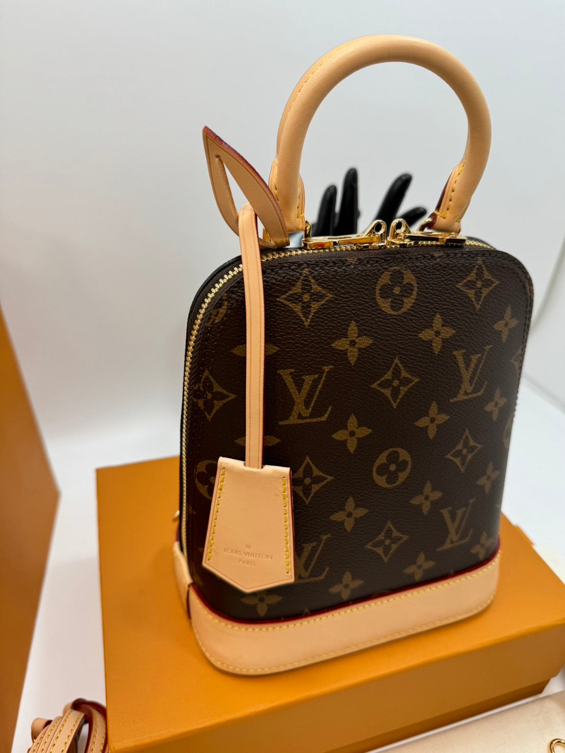 Louis Vuitton Alma backpack in the signature brown monogram canvas