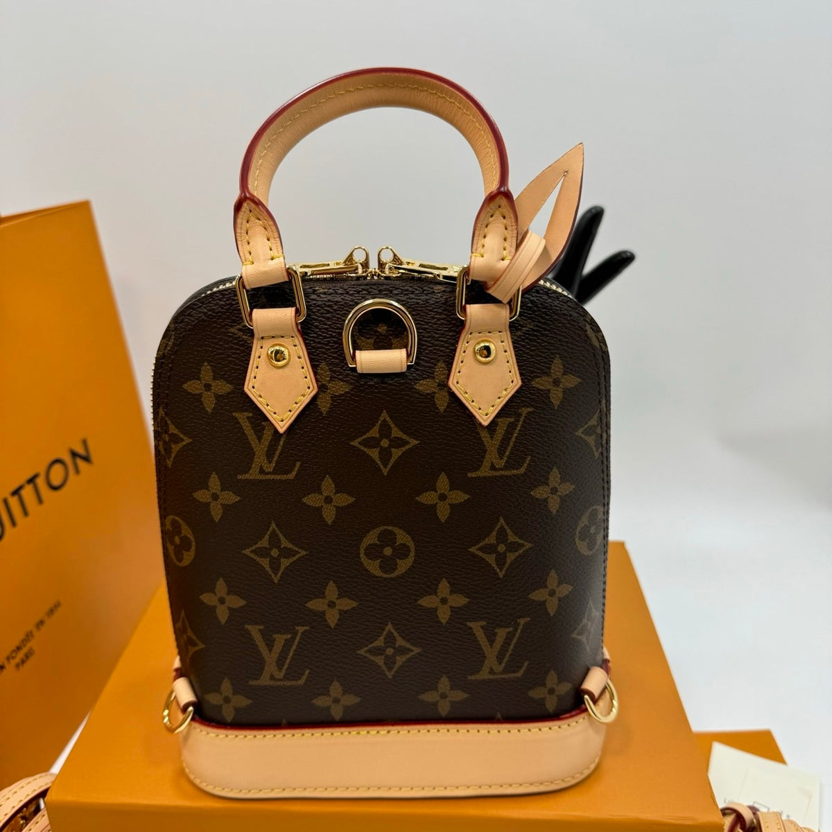 Louis Vuitton Alma backpack in the signature brown monogram canvas