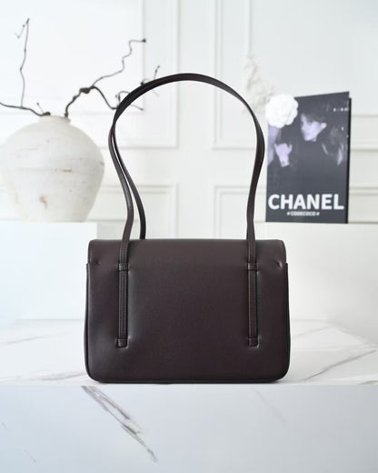 Chanel Preppy Coco Small Flap Bag in dark brown