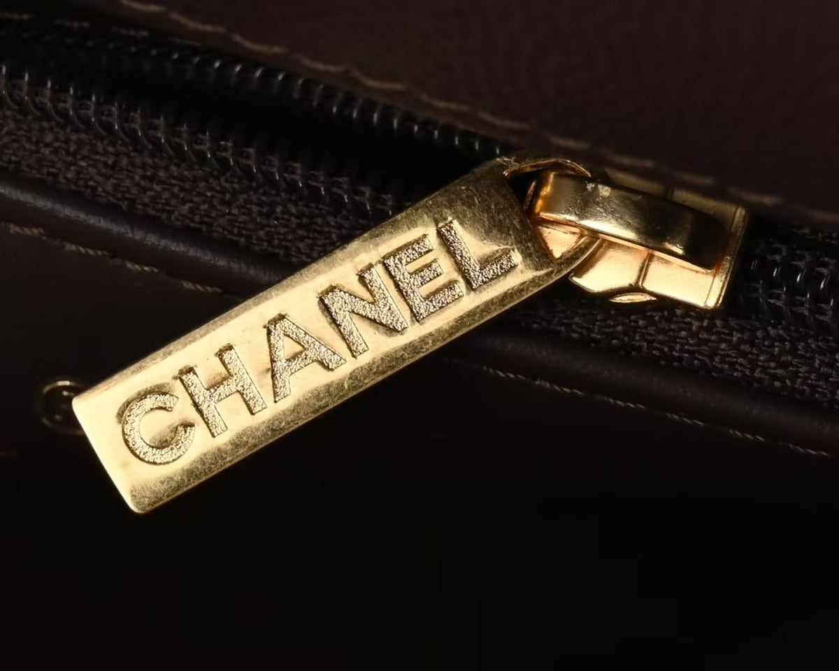 Chanel Preppy Coco Small Flap Bag in dark brown