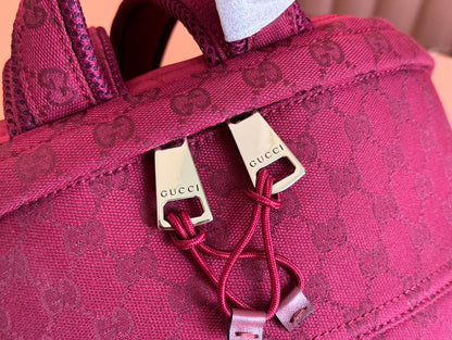 MEDIUM BACKPACK 40 IN ROSSO ANCORA RED GG CANVAS