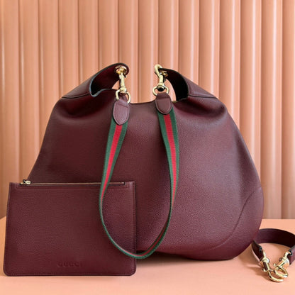B LARGE SHOULDER BAG 49 IN ROSSO ANCORA RED CALFSKIN