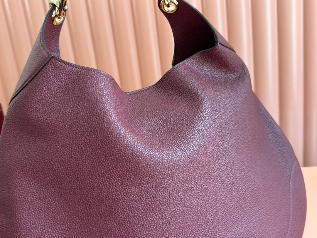 B LARGE SHOULDER BAG 49 IN ROSSO ANCORA RED CALFSKIN