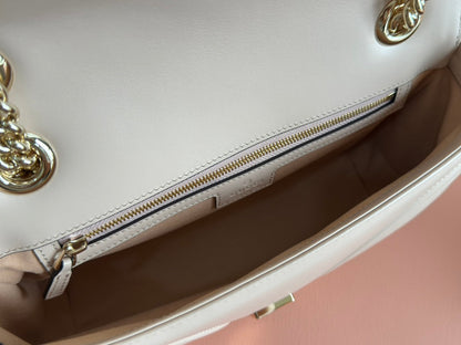 MARMONT MEDIUM SHOUDER BAG 26 IN LIGHT BEIGE CALFSKIN
