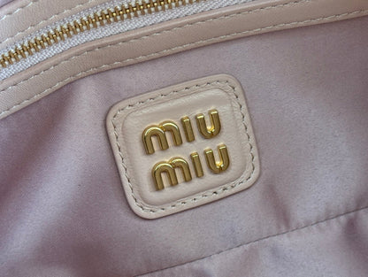 ARCADIE MATELASSÉ BAG 22 IN MISCHKA BEIGE LAMBSKIN