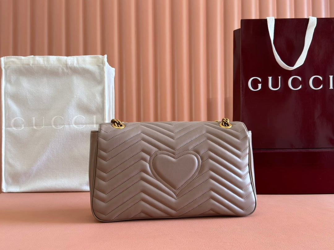 MARMONT SHOULDER BAG 31 IN BEIGE CALFSKIN GOLD CHAIN