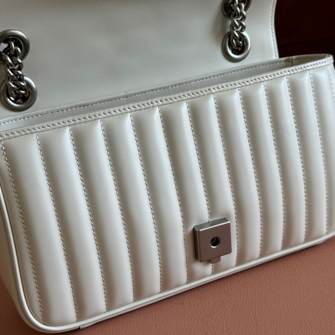 MARMONT SMALL SHOULDER BAG 26 IN OFF WHITE LAMBSKIN