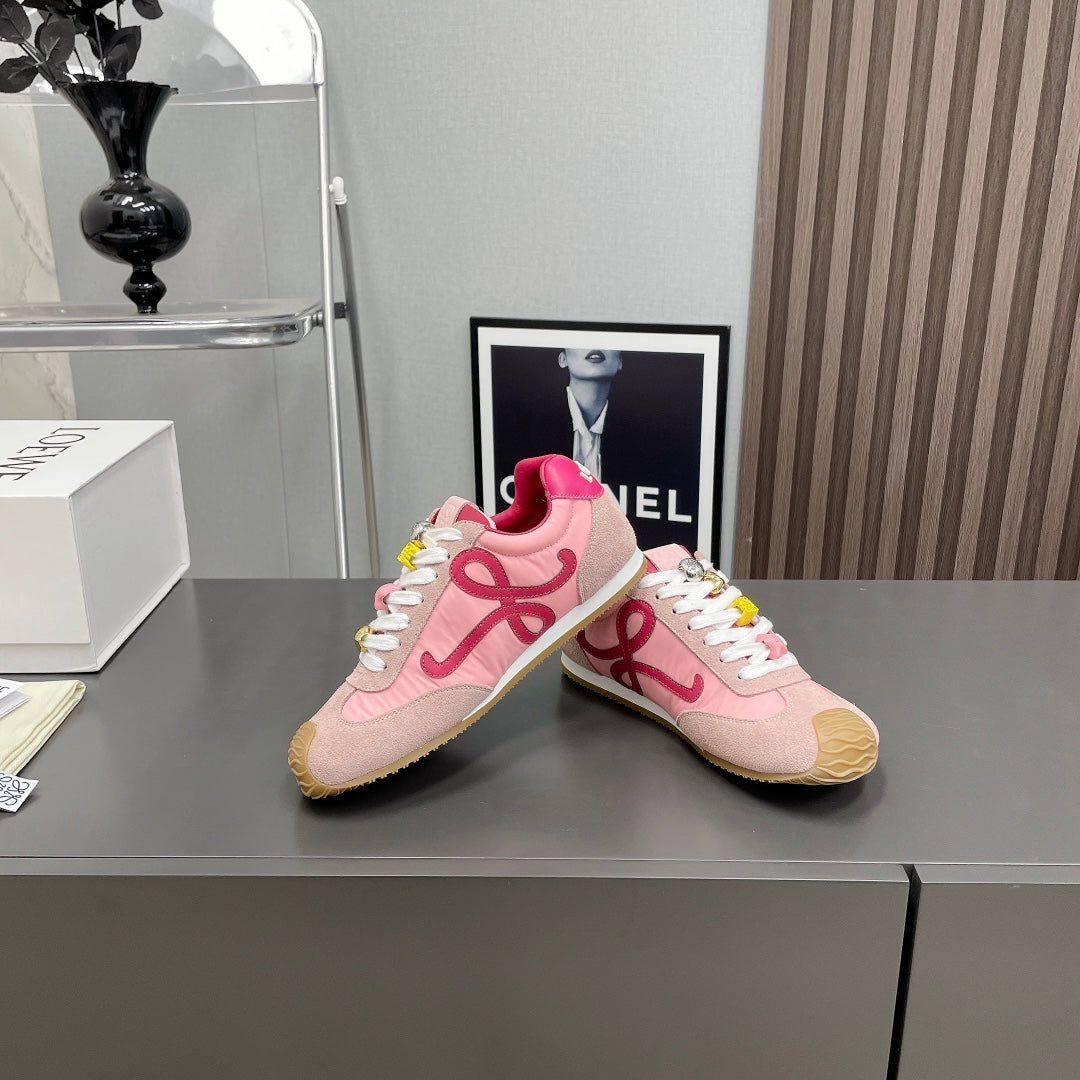 BALLET RUNNER 2.0 IN PINK PASTEL SUEDE AND LYCRA FABRIC