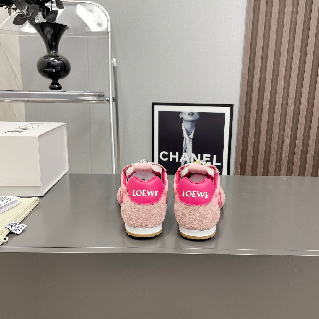 BALLET RUNNER 2.0 IN PINK PASTEL SUEDE AND LYCRA FABRIC