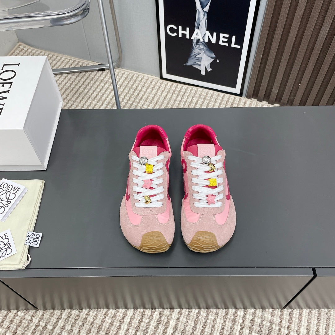 BALLET RUNNER 2.0 IN PINK PASTEL SUEDE AND LYCRA FABRIC