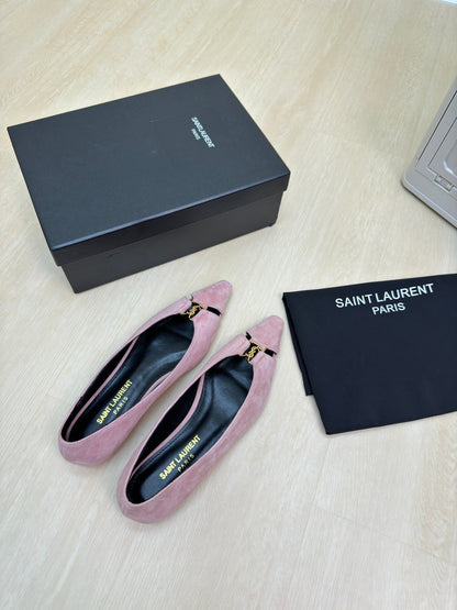 BABYLONE BALLET FLAT IN LIGHT PINK SUEDE