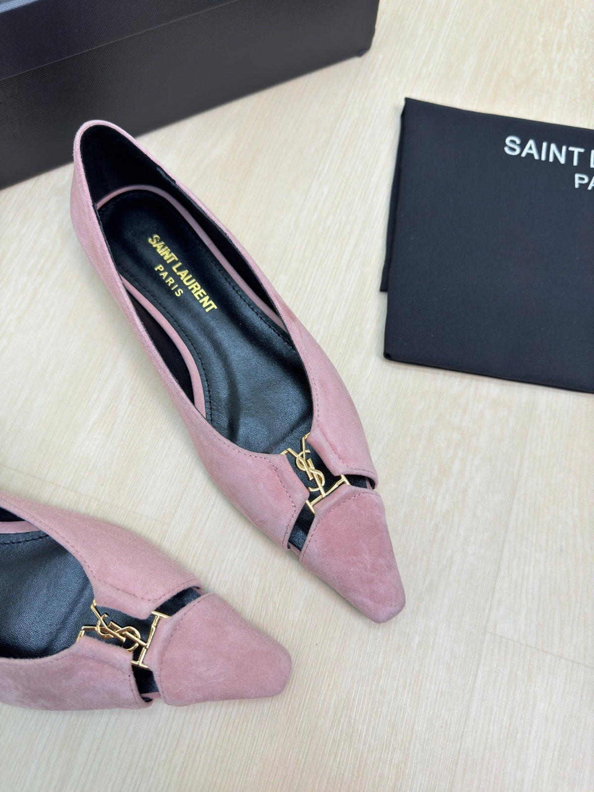 BABYLONE BALLET FLAT IN LIGHT PINK SUEDE