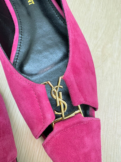 BABYLONE BALLET FLAT IN BRIGHT PINK SUEDE