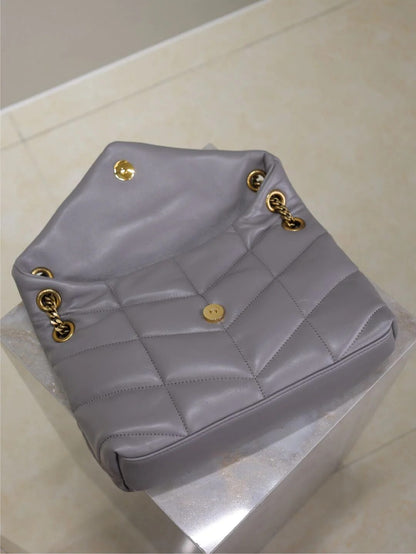 YSL 25S LOULOU PUFFER MEDIUM 29 IN SMOKY LAVENDER