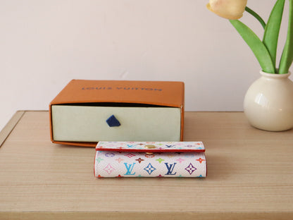 ROSALIE WALLET 12 IN WHITE MIX COLORFUL CALFSKIN
