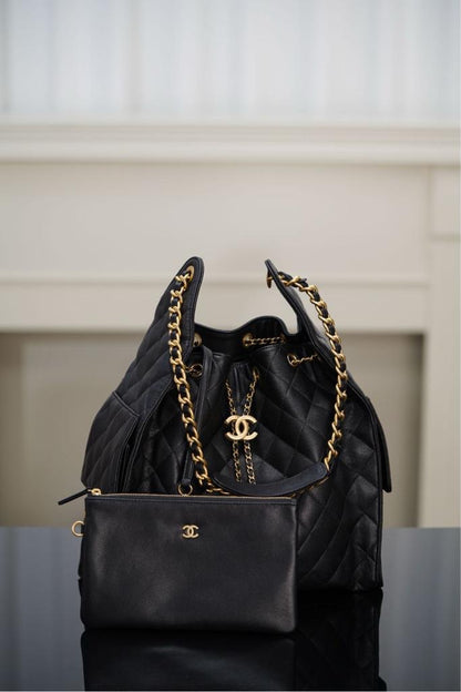 Chanel 25 Caviar Black Large size