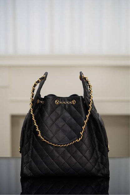 Chanel 25 Caviar Black Large size